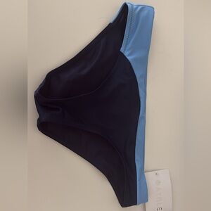 Athleta Navy and Light Blue Bikini Bottom